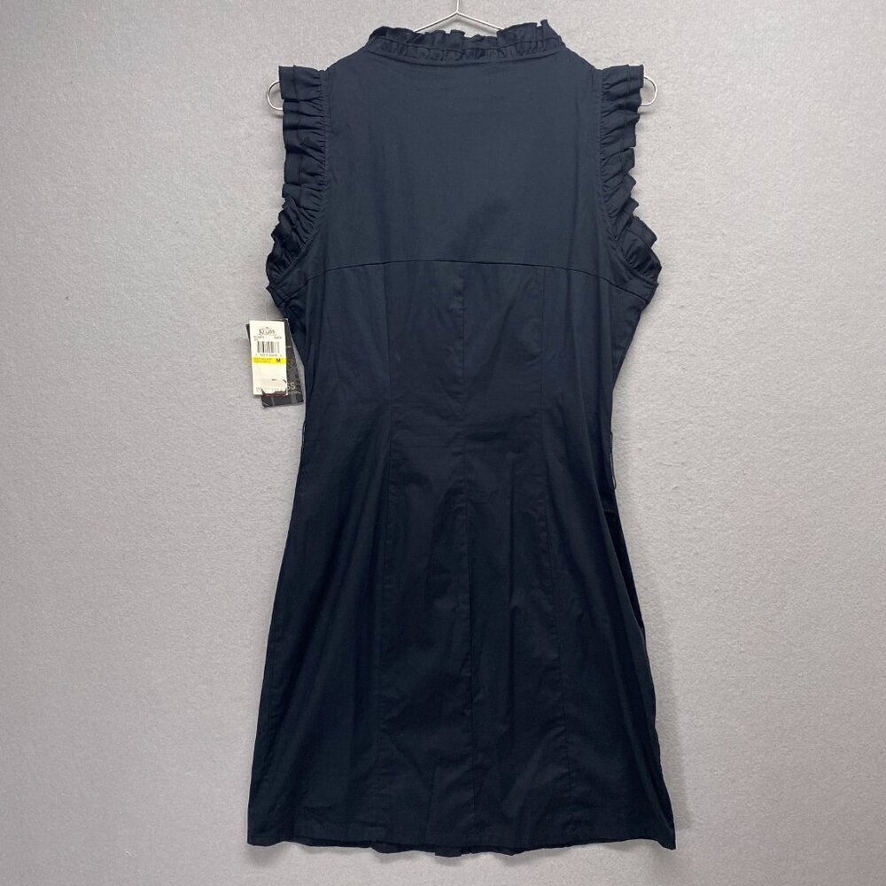 Grass Collection Dress Womens Medium Black Sleeveless Ruffle Pleated - Picture 8 of 10